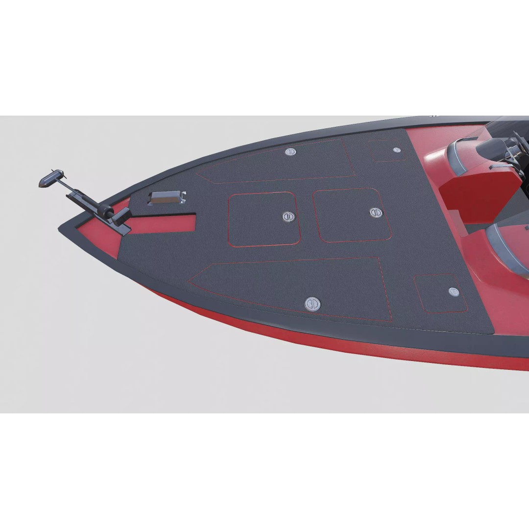 Bass Fishing Boat 3D Model – Low Poly PBR Game Asset, FBX, OBJ - View 16