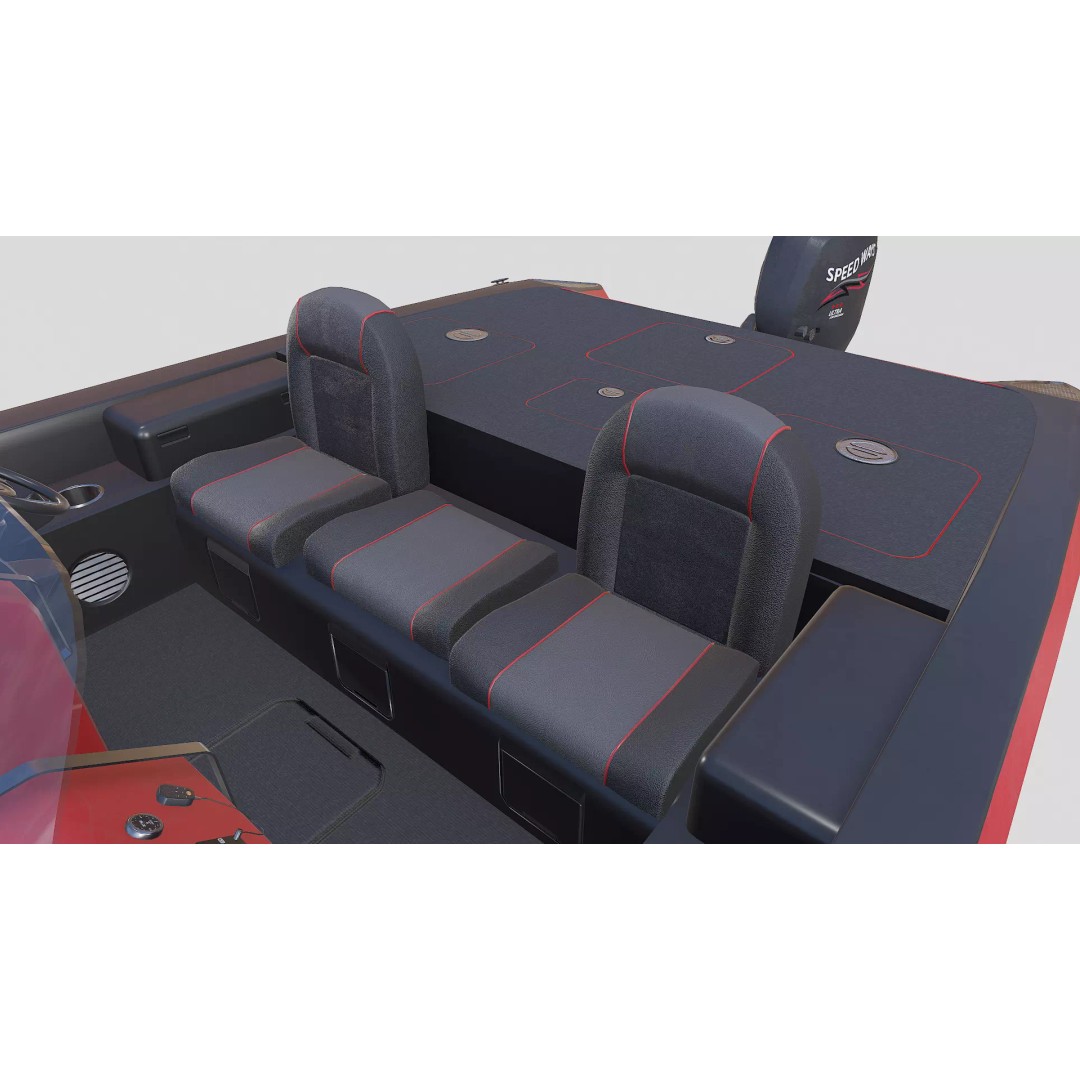 Bass Fishing Boat 3D Model – Low Poly PBR Game Asset, FBX, OBJ - View 24
