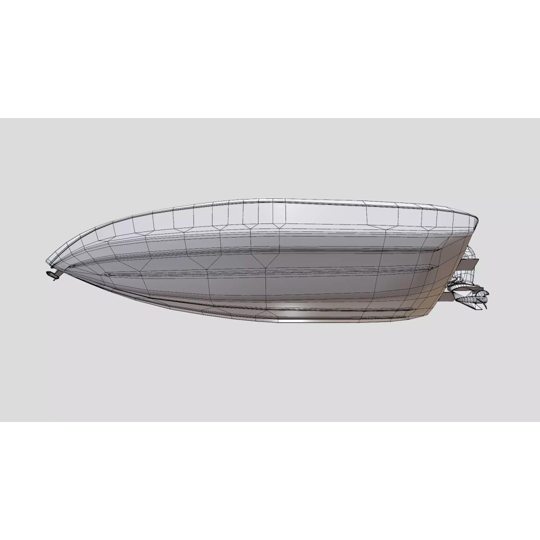 Bass Fishing Boat 3D Model – Low Poly PBR Game Asset, FBX, OBJ - View 39