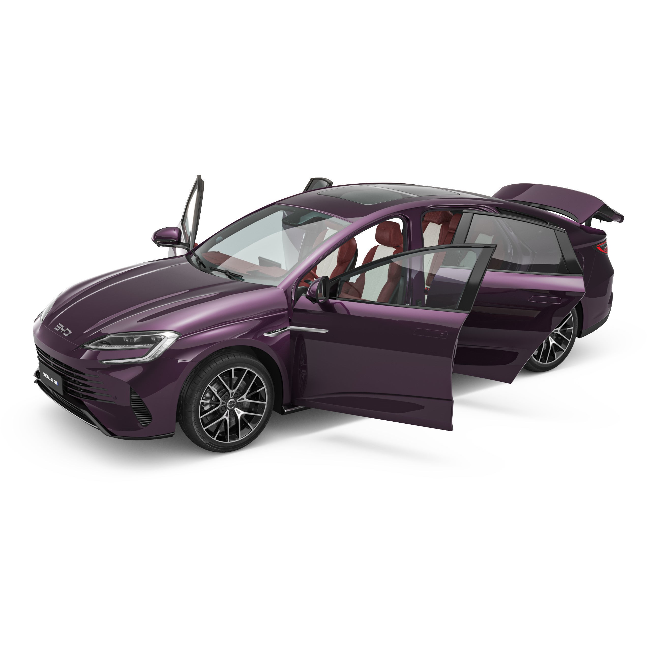 2025 BYD Seal 07 DM-I - Game-Ready 3D Model - View 10
