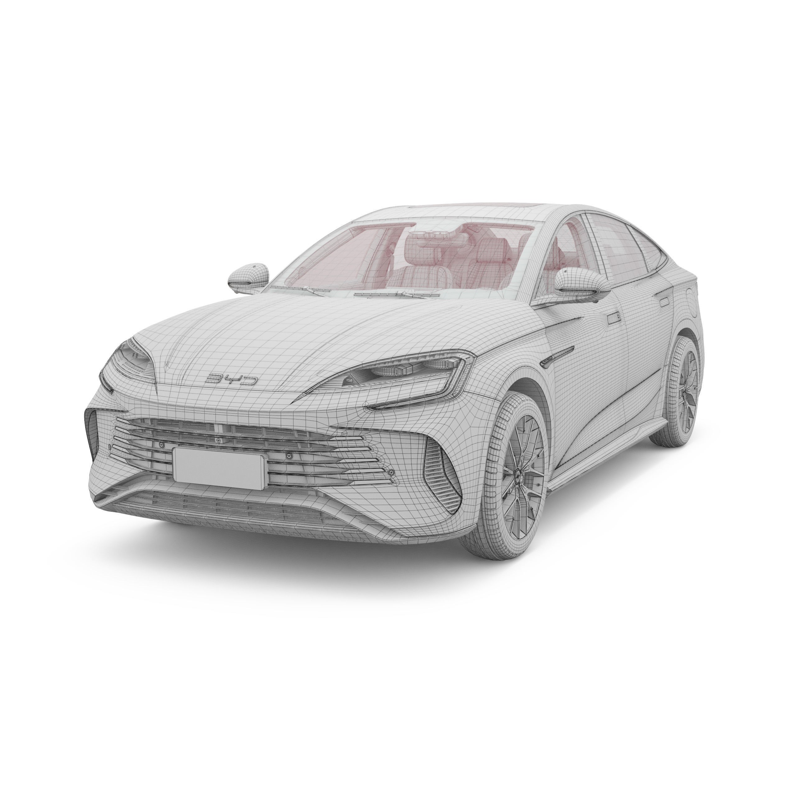 2025 BYD Seal 07 DM-I - Game-Ready 3D Model - View 19