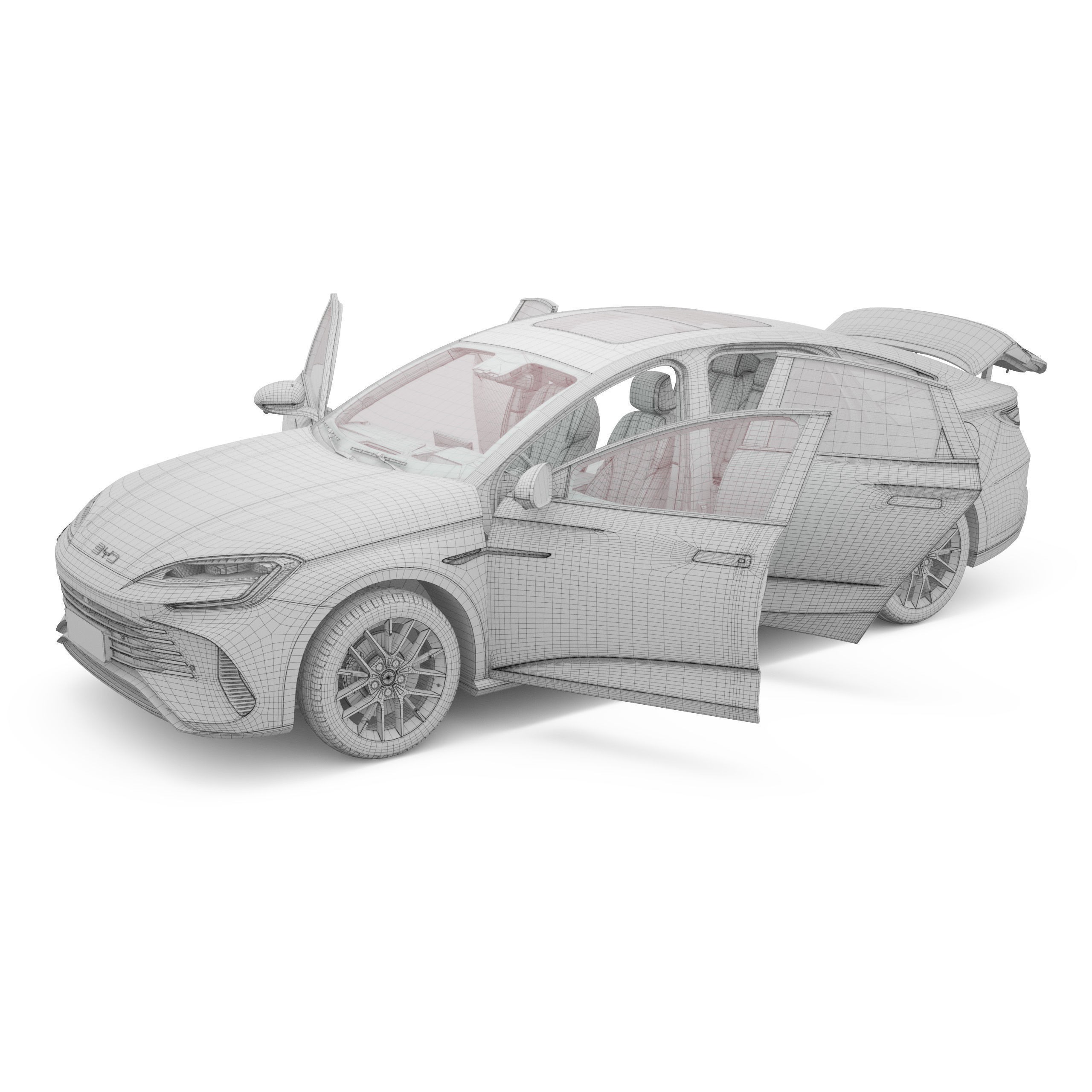 2025 BYD Seal 07 DM-I - Game-Ready 3D Model - View 20