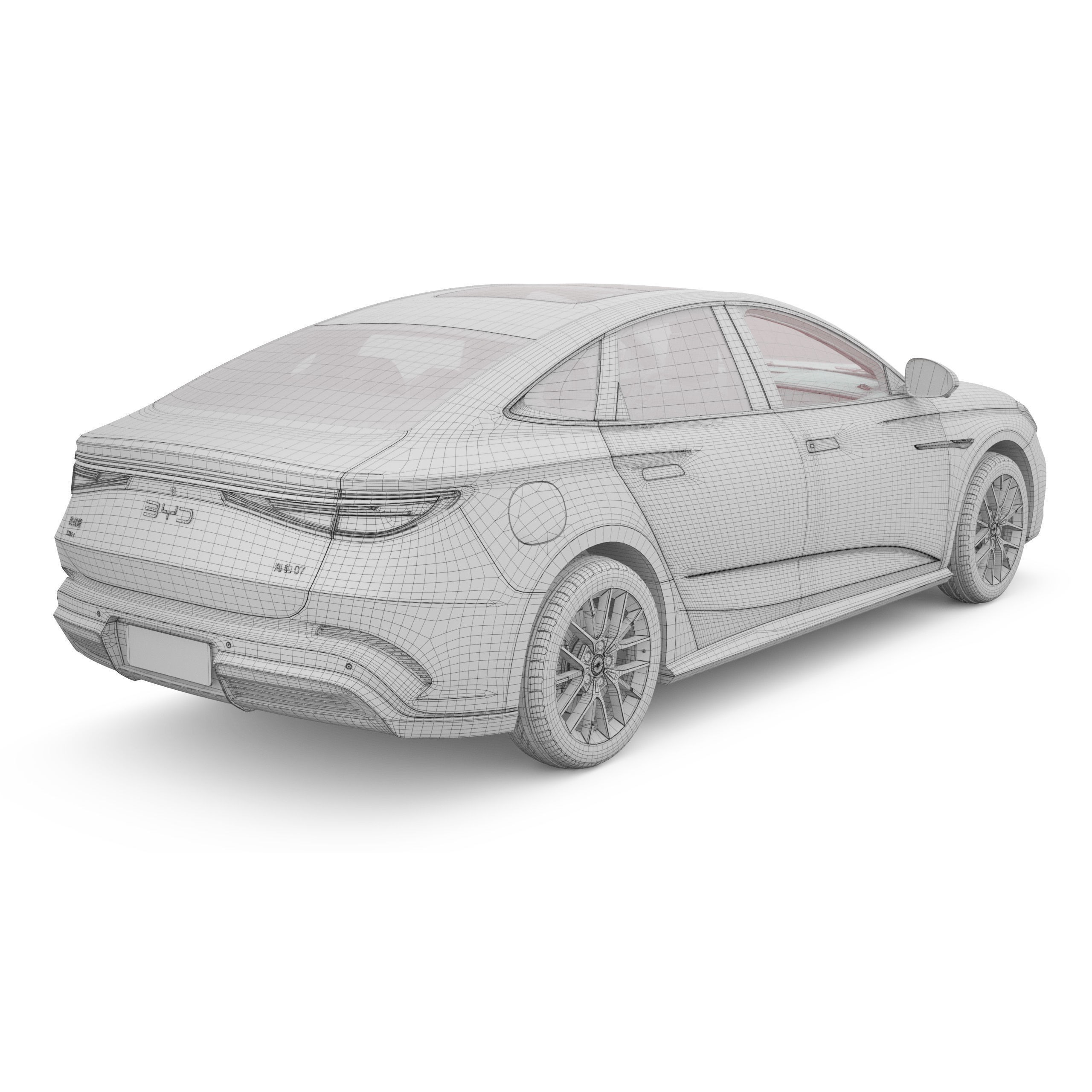 2025 BYD Seal 07 DM-I - Game-Ready 3D Model - View 21
