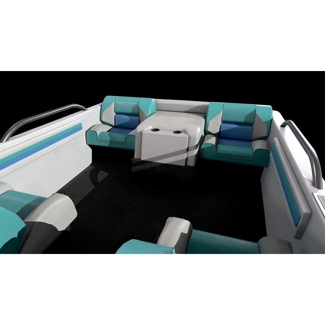 Motorboat 3D Model – Low Poly Game Ready Asset for PBR Engines - View 11