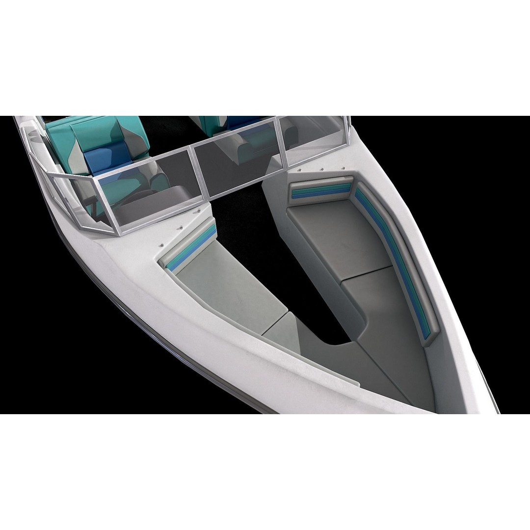 Motorboat 3D Model – Low Poly Game Ready Asset for PBR Engines - View 12