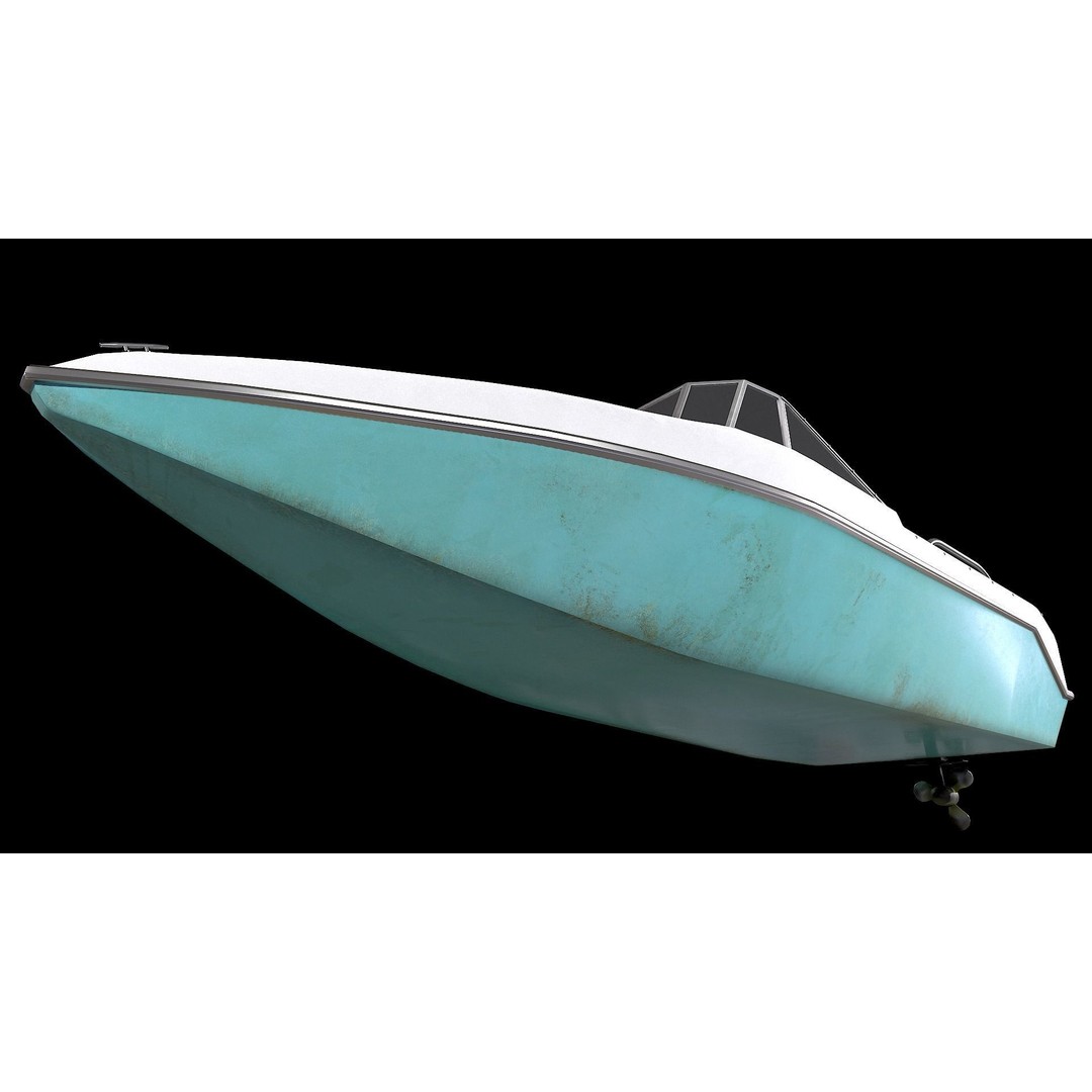Motorboat 3D Model – Low Poly Game Ready Asset for PBR Engines - View 14