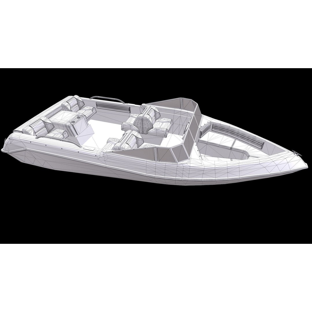 Motorboat 3D Model – Low Poly Game Ready Asset for PBR Engines - View 16
