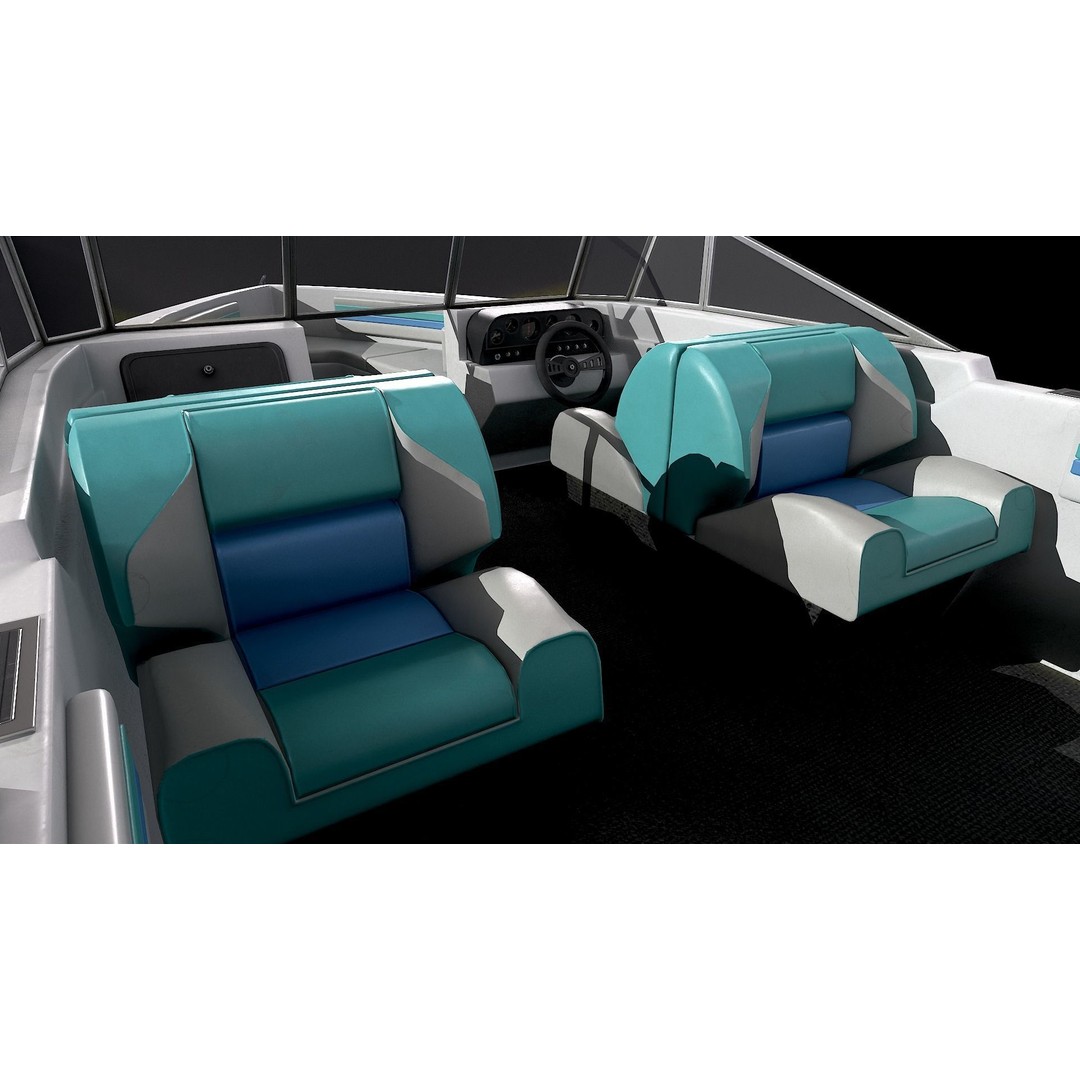 Motorboat 3D Model – Low Poly Game Ready Asset for PBR Engines - View 9