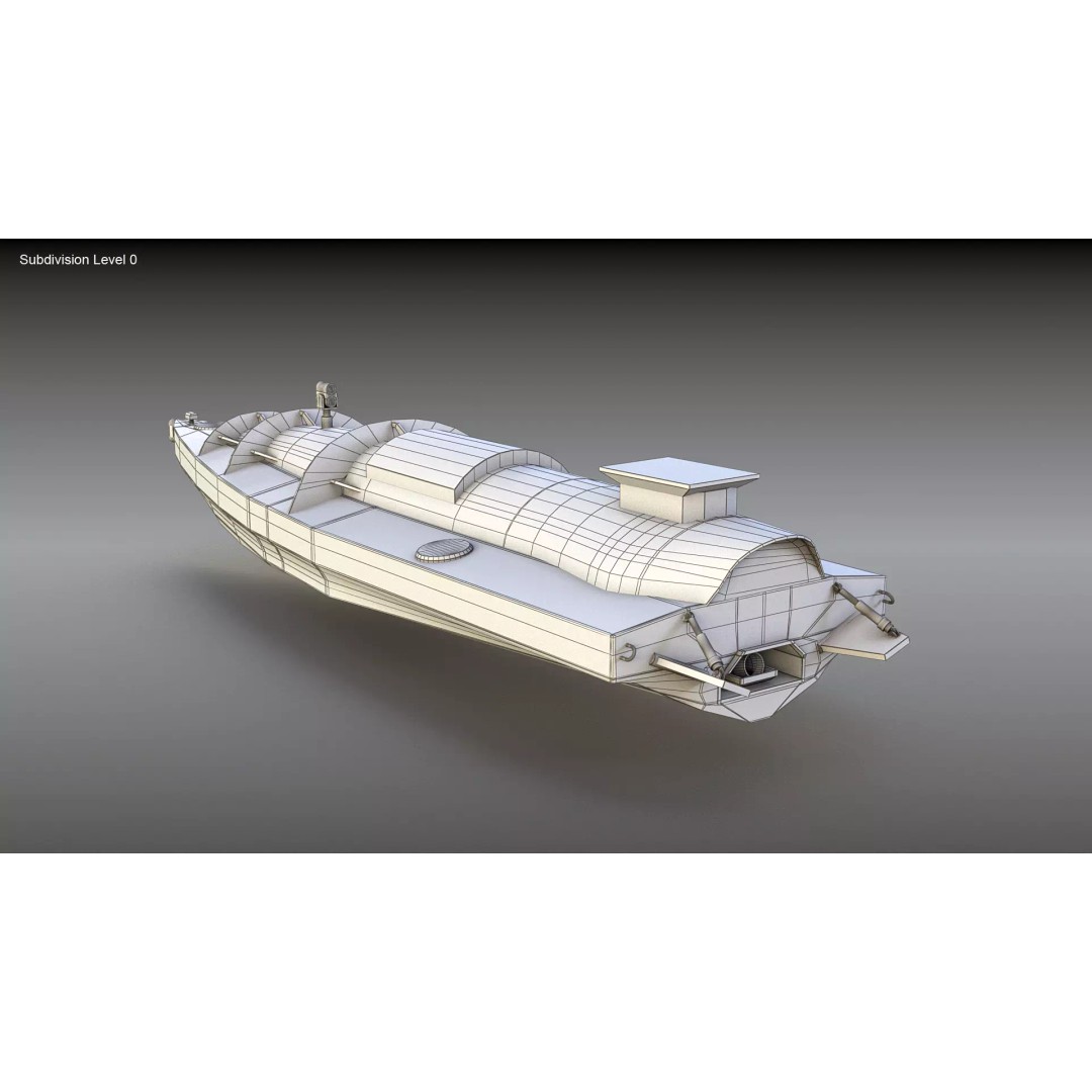 Ukraine USV Drone 3D Model – Low Poly Military Watercraft, FBX - View 15