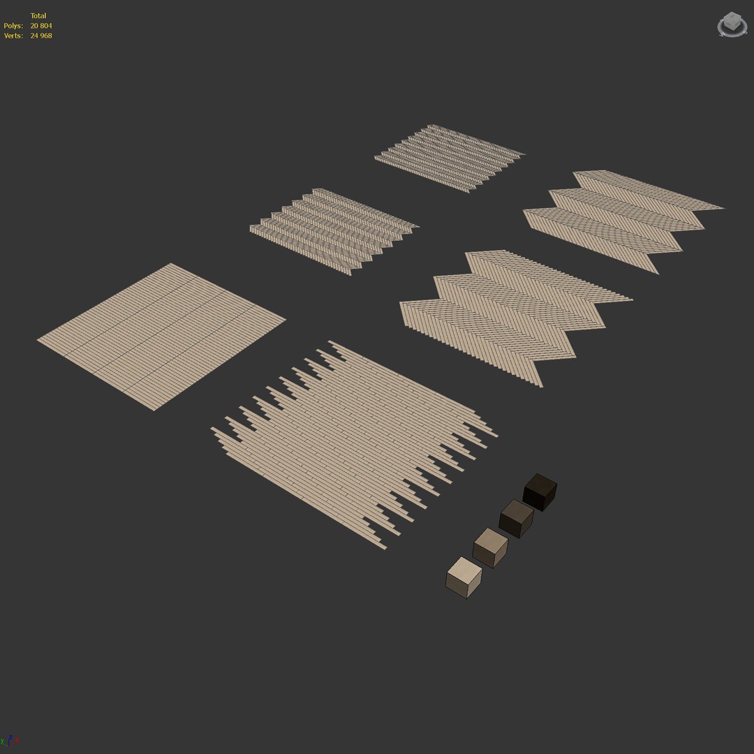 Wood Floor 3D Model – PBR Textures, Multiple Styles, FBX, OBJ - View 9