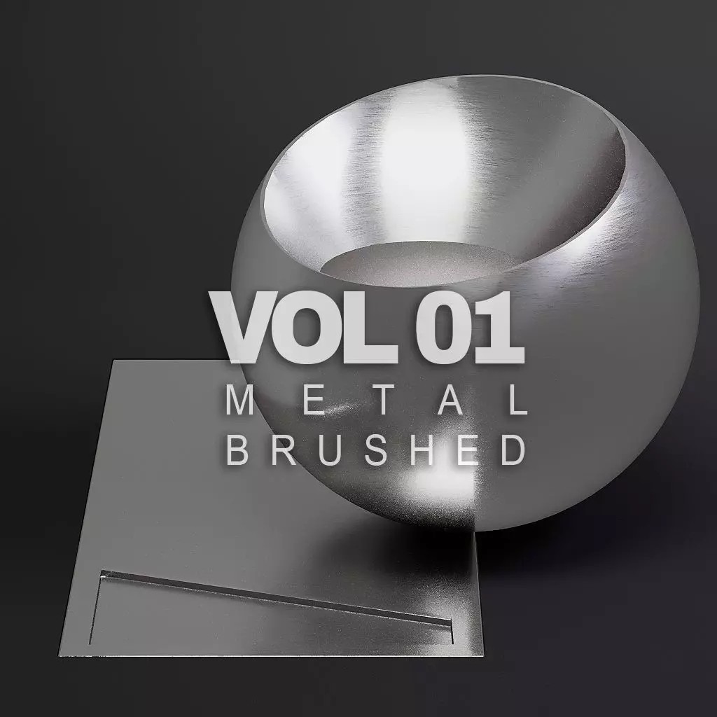 Brushed Metal 3D Model – 8K Seamless PBR Materials for Archviz - View 2