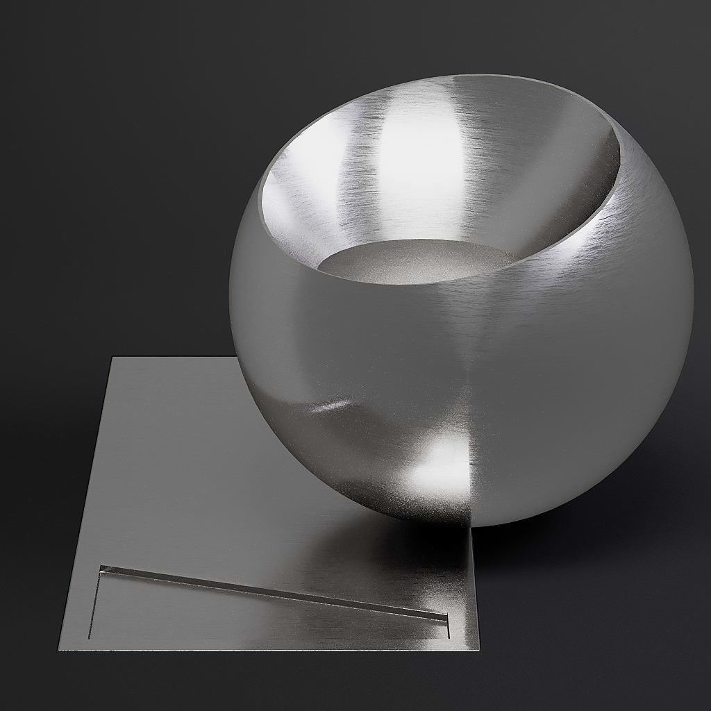 Brushed Metal 3D Model – 8K Seamless PBR Materials for Archviz - View 4
