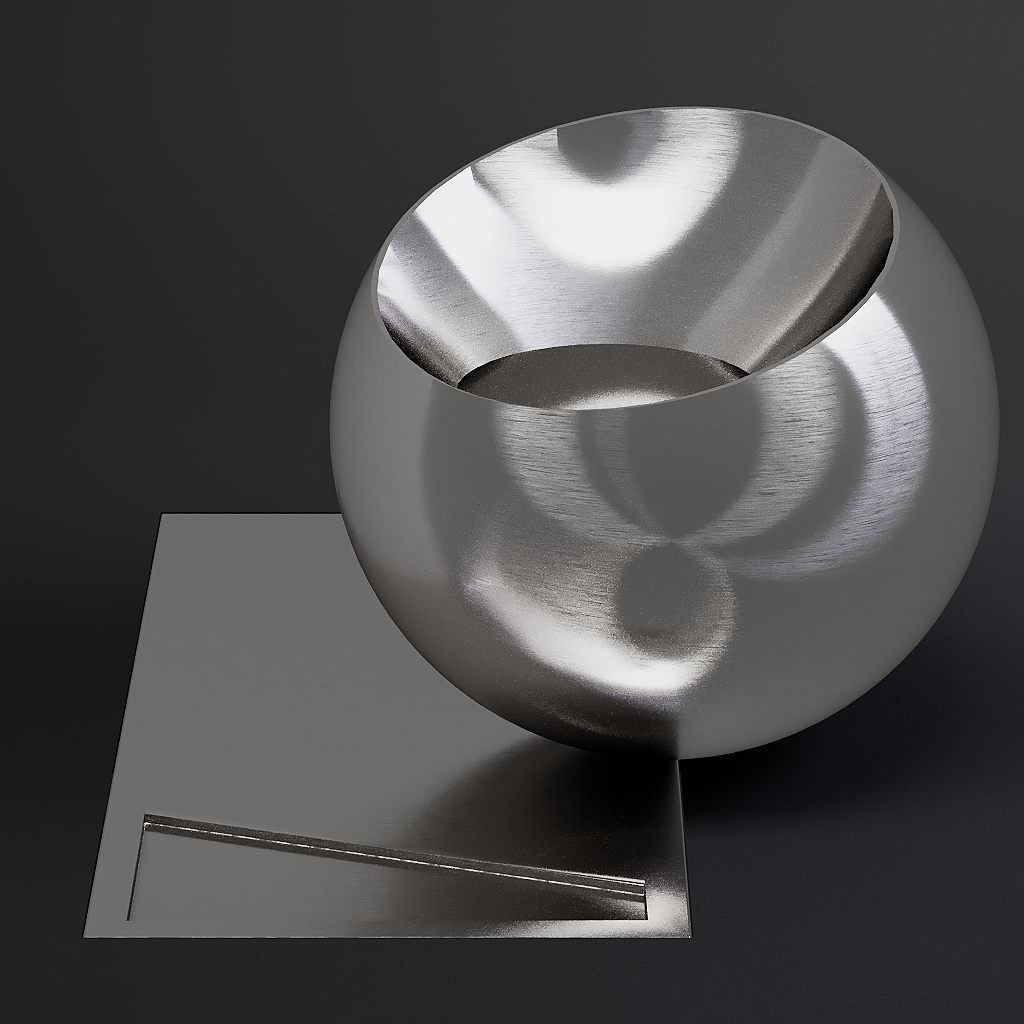 Brushed Metal 3D Model – 8K Seamless PBR Materials for Archviz - View 6