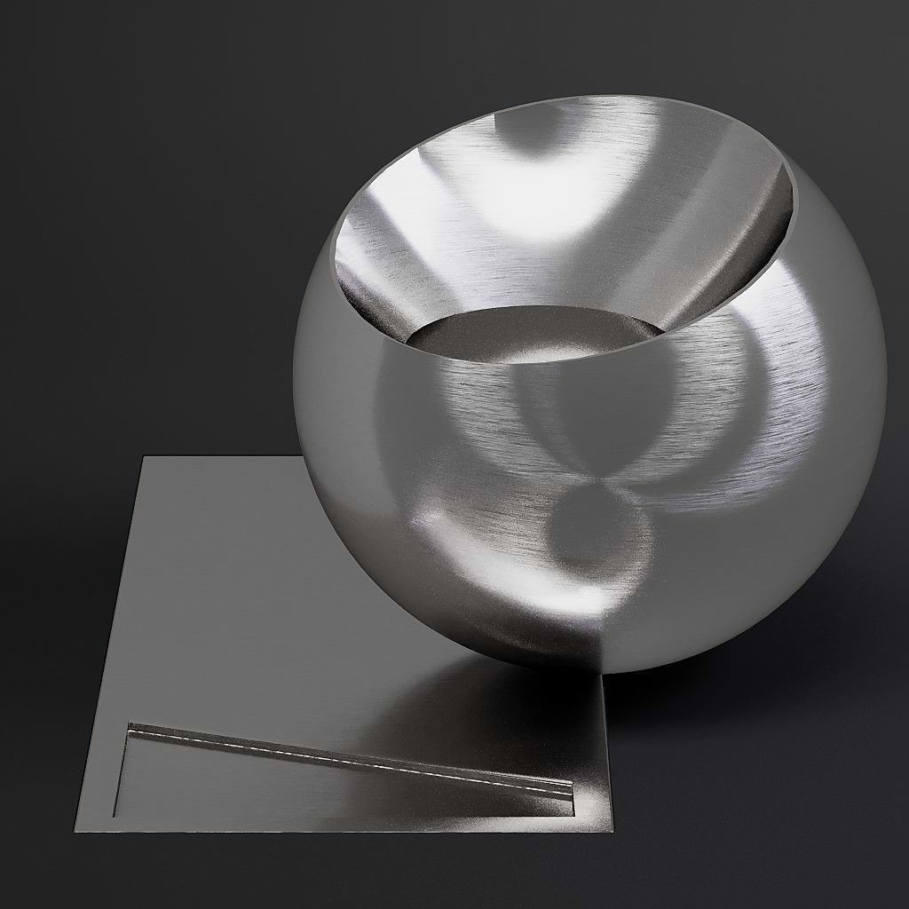 Brushed Metal 3D Model – 8K Seamless PBR Materials for Archviz - View 9