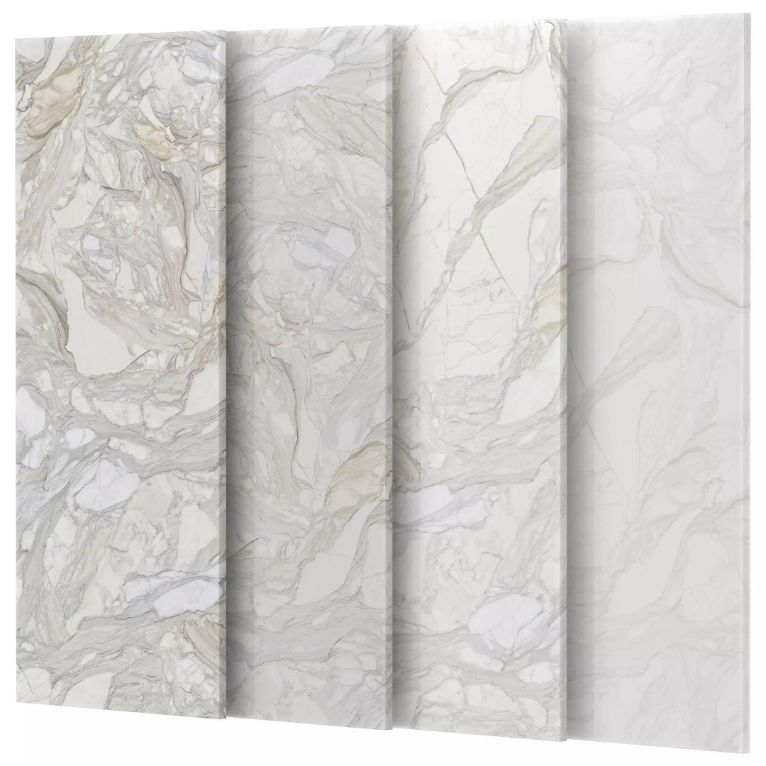 Calacatta Borghini Marble 3D Model – PBR Textures, FBX, OBJ - View 2