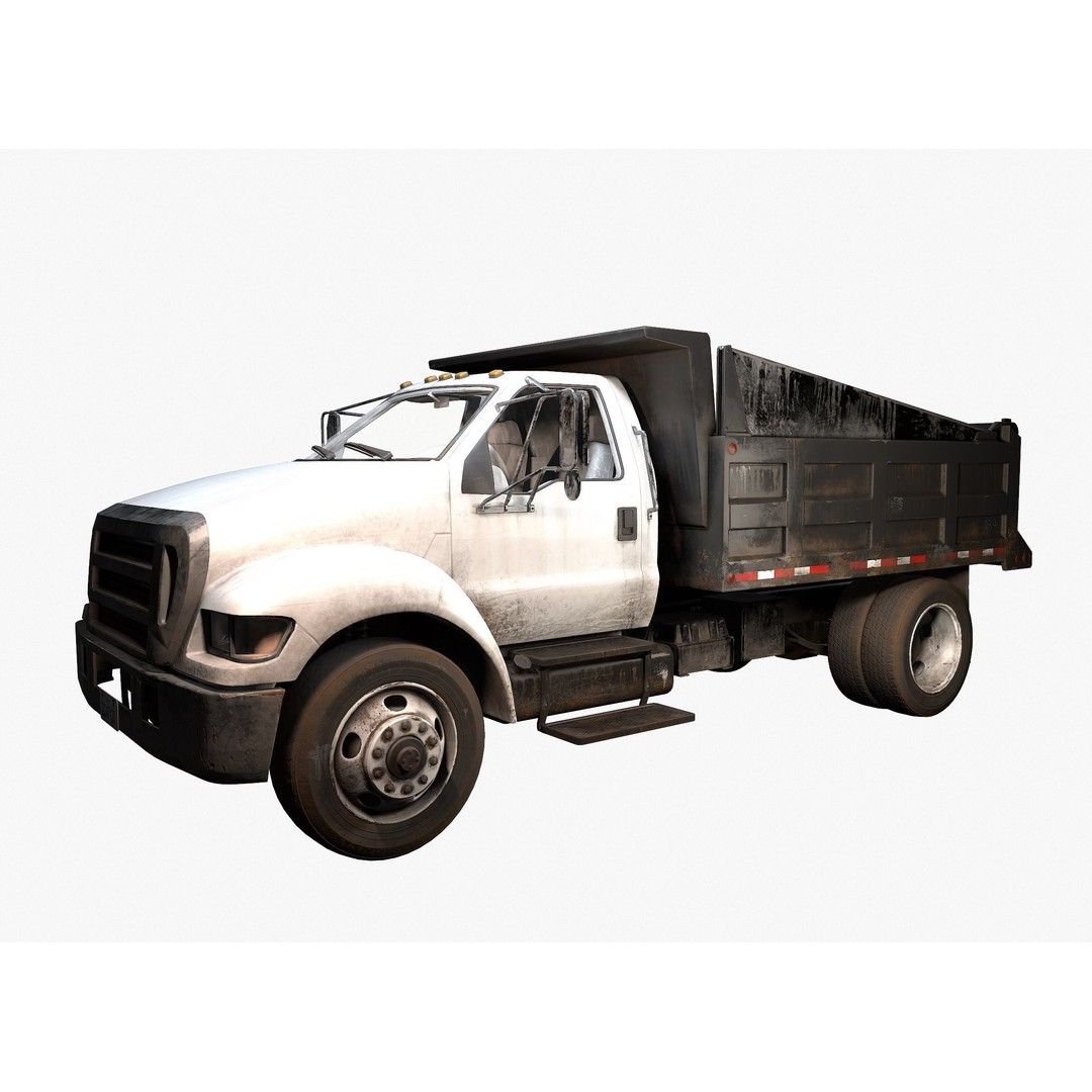 Dump Truck 3D Model – Low Poly Game Ready Asset, PBR Textures - View 10