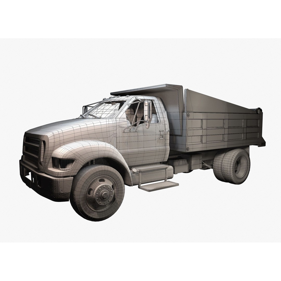 Dump Truck 3D Model – Low Poly Game Ready Asset, PBR Textures - View 11