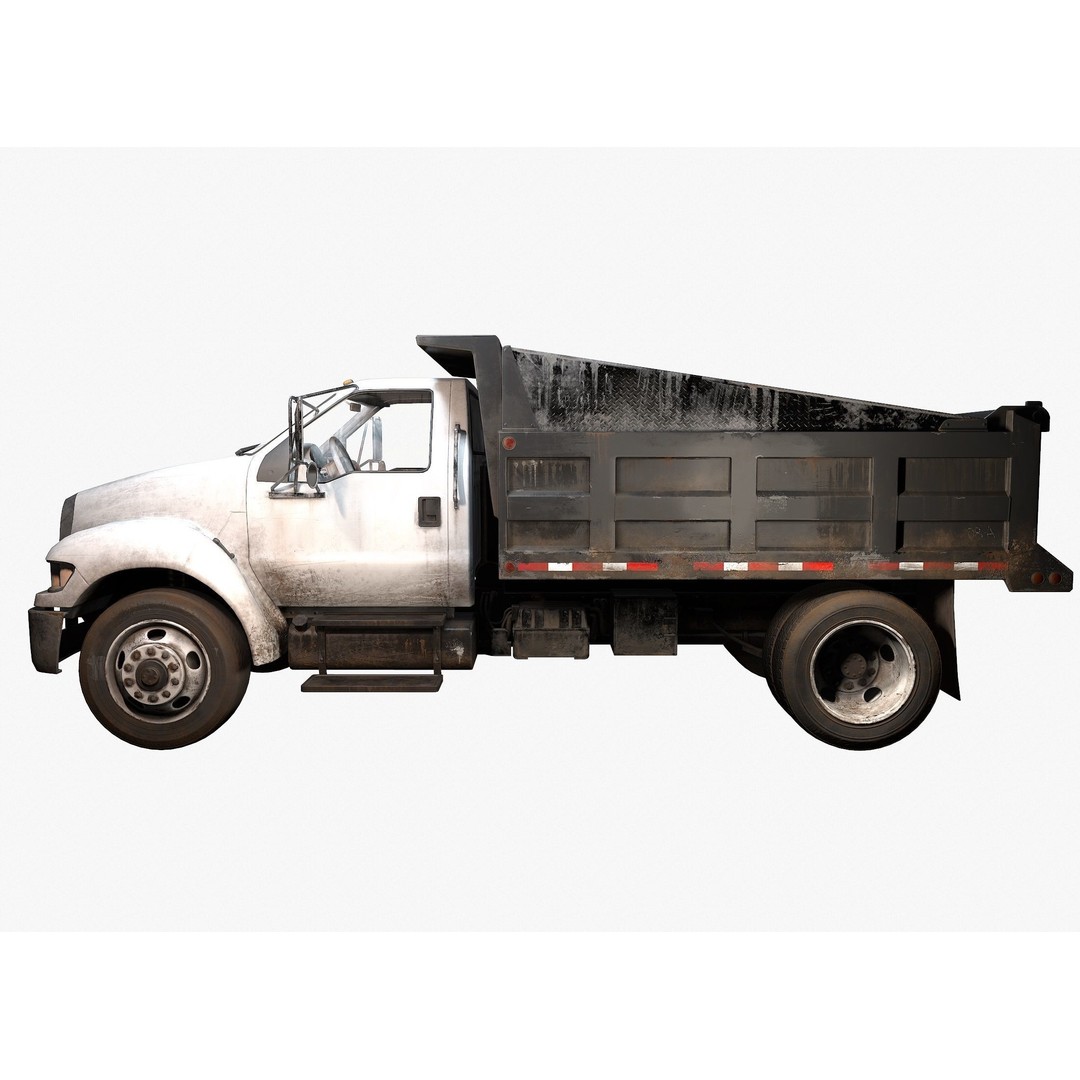 Dump Truck 3D Model – Low Poly Game Ready Asset, PBR Textures - View 12