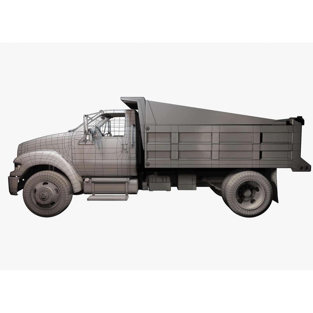 Dump Truck 3D Model – Low Poly Game Ready Asset, PBR Textures - View 13