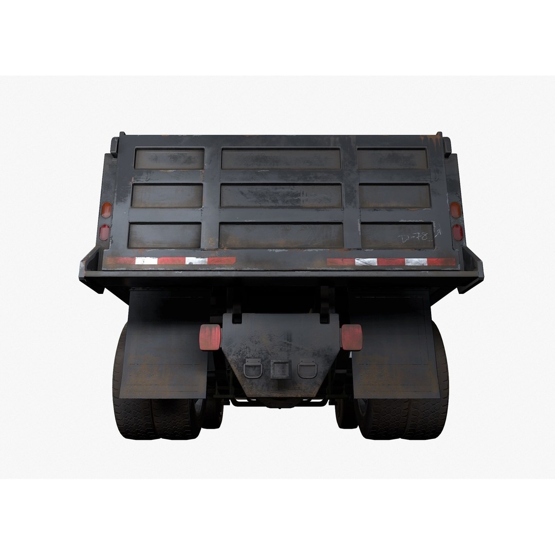 Dump Truck 3D Model – Low Poly Game Ready Asset, PBR Textures - View 14