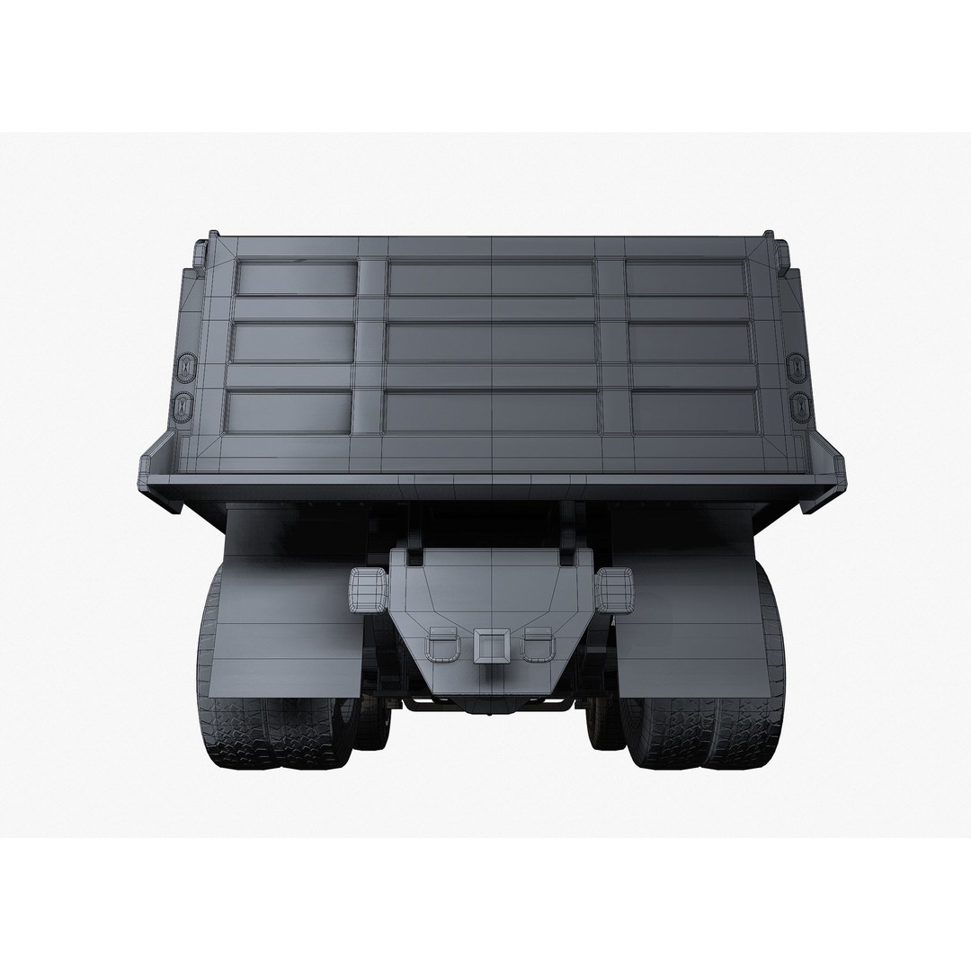 Dump Truck 3D Model – Low Poly Game Ready Asset, PBR Textures - View 15
