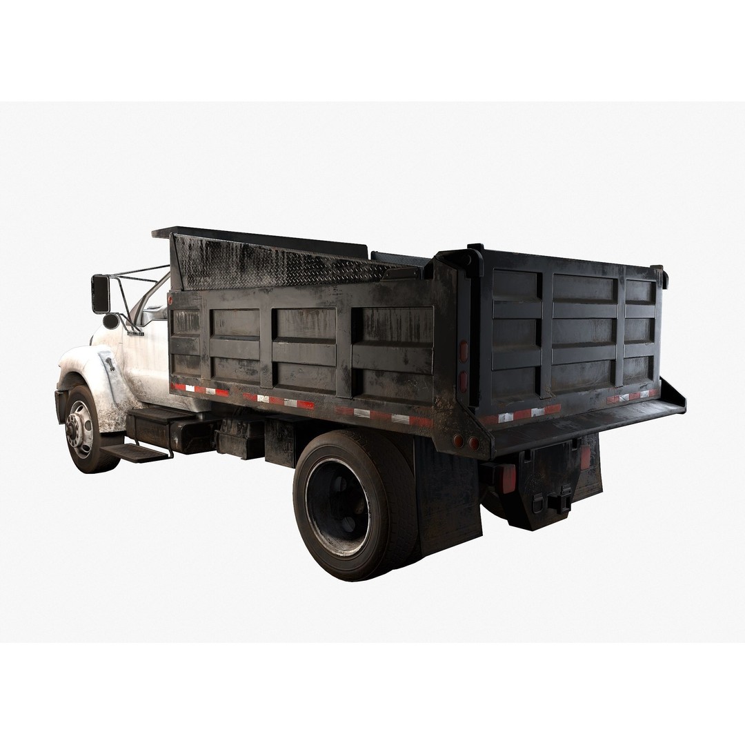 Dump Truck 3D Model – Low Poly Game Ready Asset, PBR Textures - View 16
