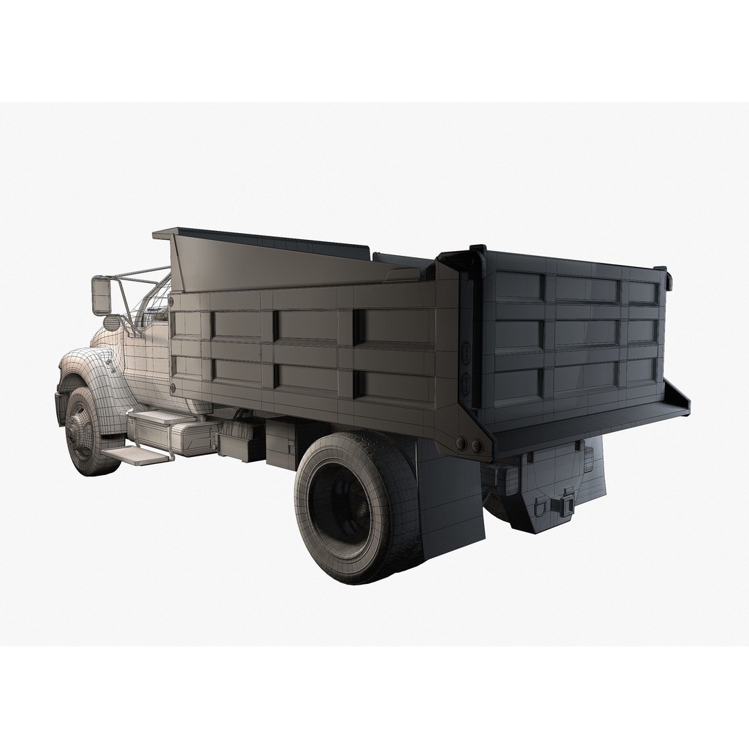 Dump Truck 3D Model – Low Poly Game Ready Asset, PBR Textures - View 17