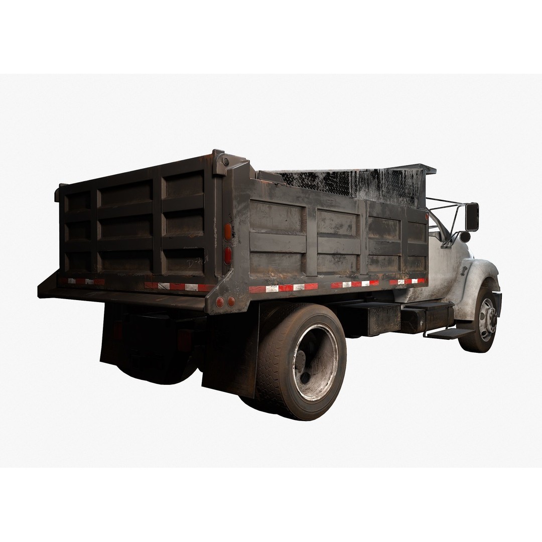 Dump Truck 3D Model – Low Poly Game Ready Asset, PBR Textures - View 18