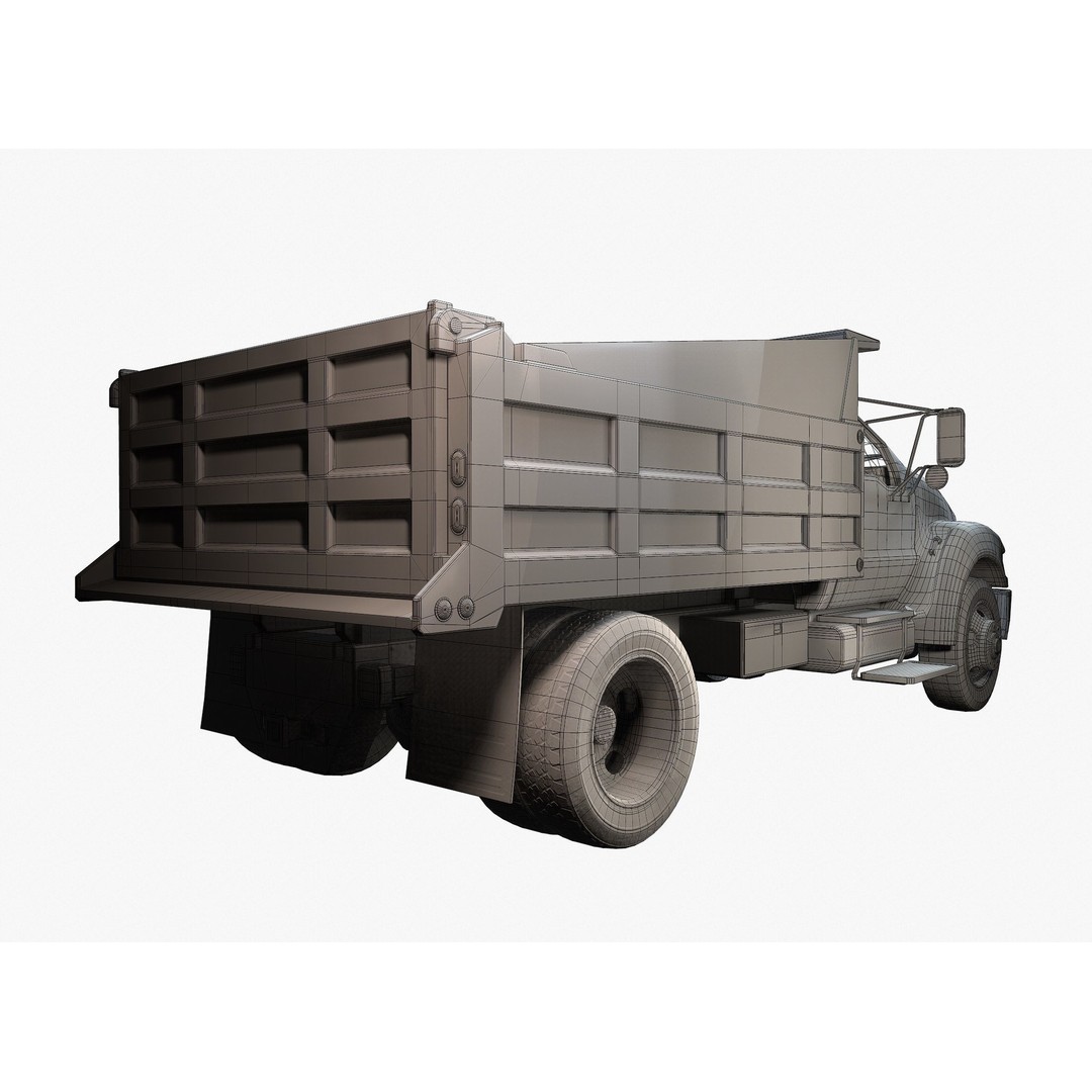 Dump Truck 3D Model – Low Poly Game Ready Asset, PBR Textures - View 19