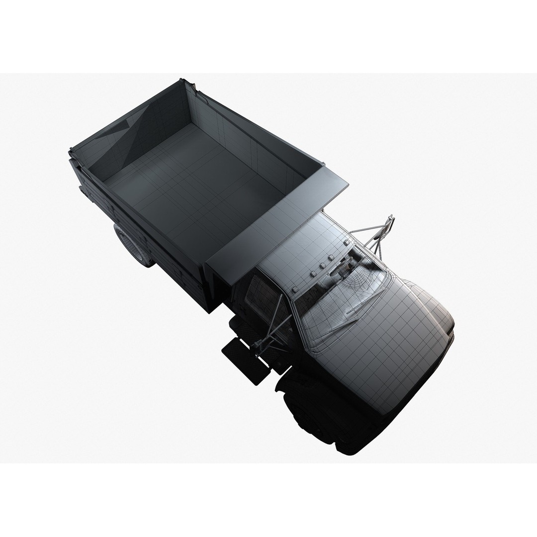Dump Truck 3D Model – Low Poly Game Ready Asset, PBR Textures - View 21