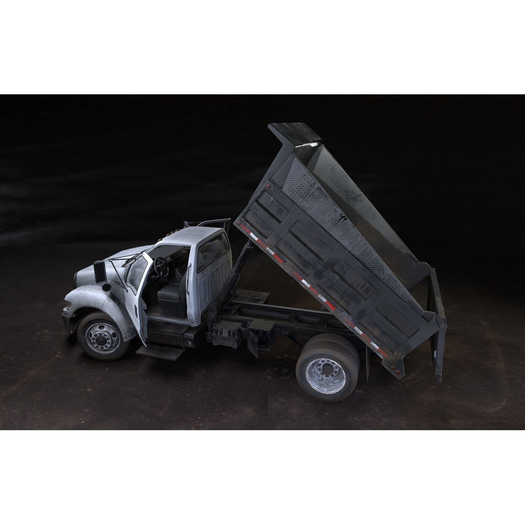 Dump Truck 3D Model – Low Poly Game Ready Asset, PBR Textures - View 26