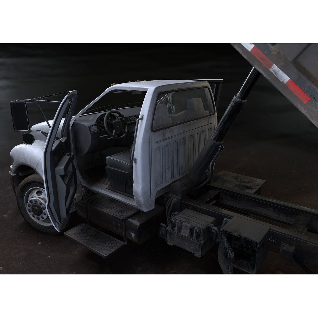 Dump Truck 3D Model – Low Poly Game Ready Asset, PBR Textures - View 27