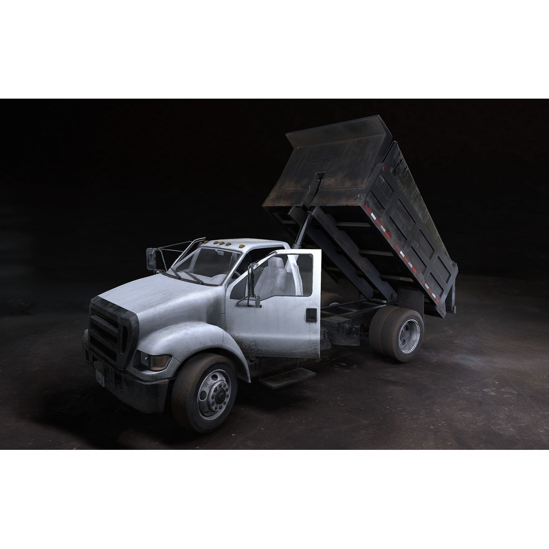Dump Truck 3D Model – Low Poly Game Ready Asset, PBR Textures - View 28