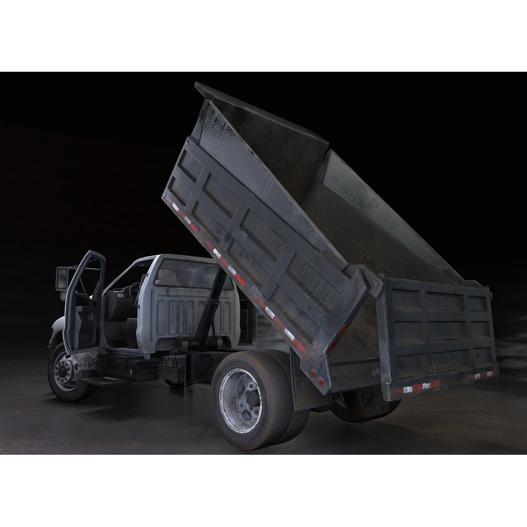Dump Truck 3D Model – Low Poly Game Ready Asset, PBR Textures - View 29
