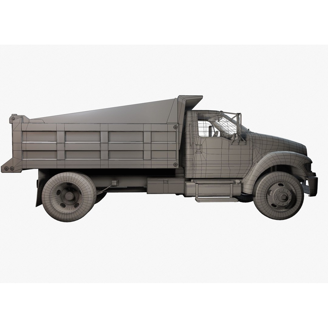 Dump Truck 3D Model – Low Poly Game Ready Asset, PBR Textures - View 5