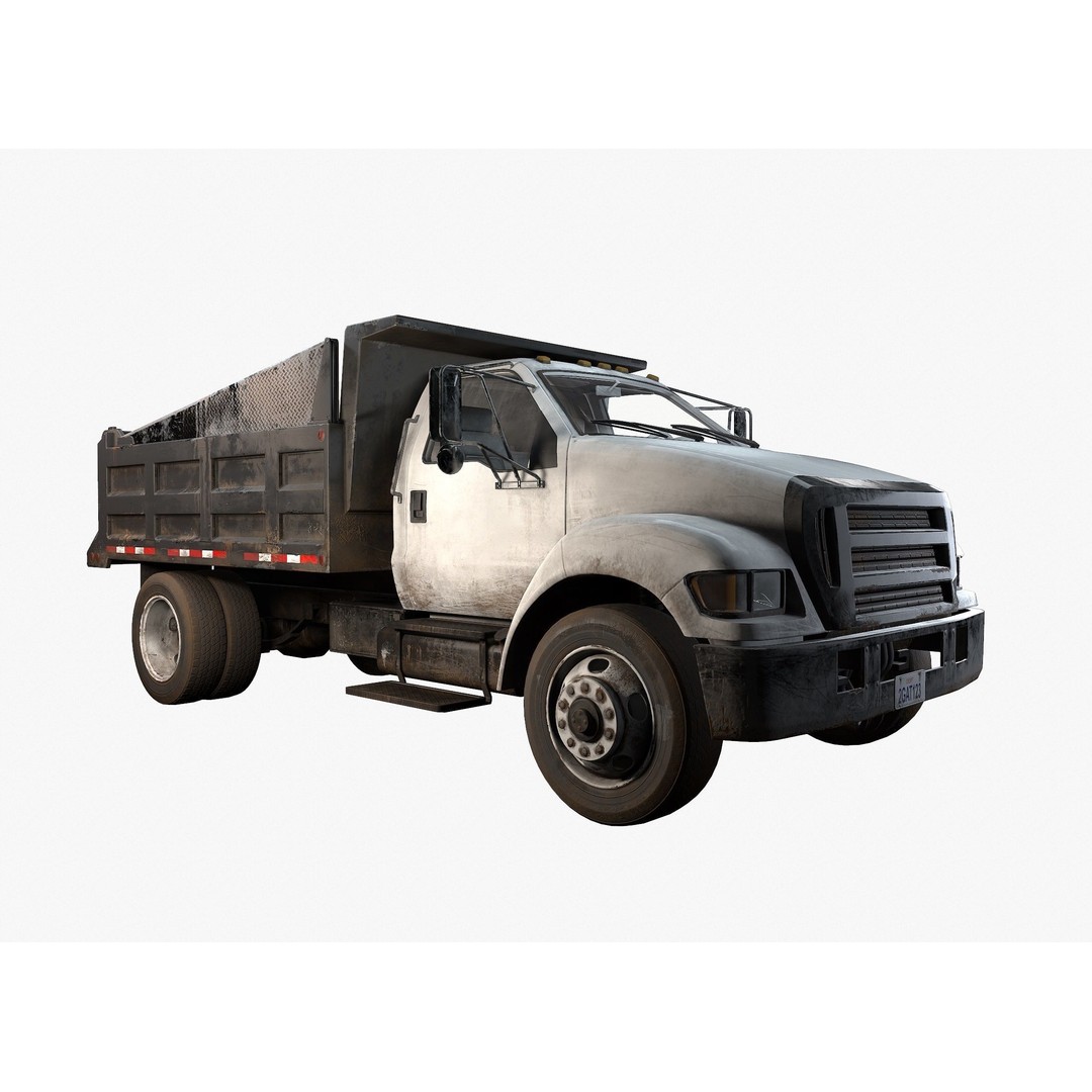 Dump Truck 3D Model – Low Poly Game Ready Asset, PBR Textures - View 6