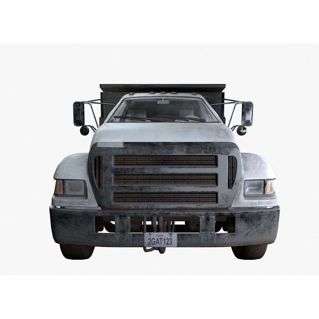 Dump Truck 3D Model – Low Poly Game Ready Asset, PBR Textures - View 8