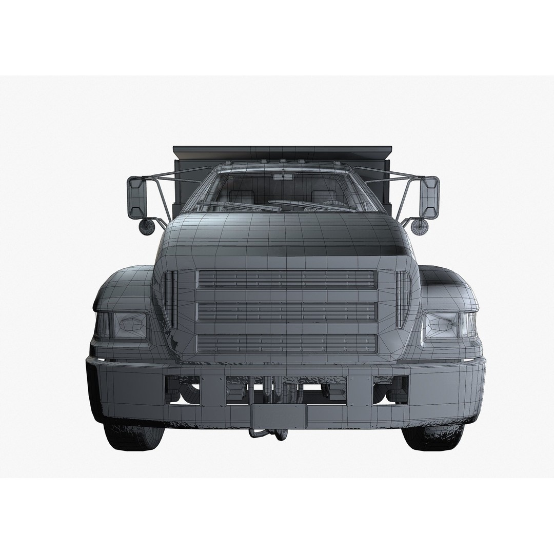 Dump Truck 3D Model – Low Poly Game Ready Asset, PBR Textures - View 9