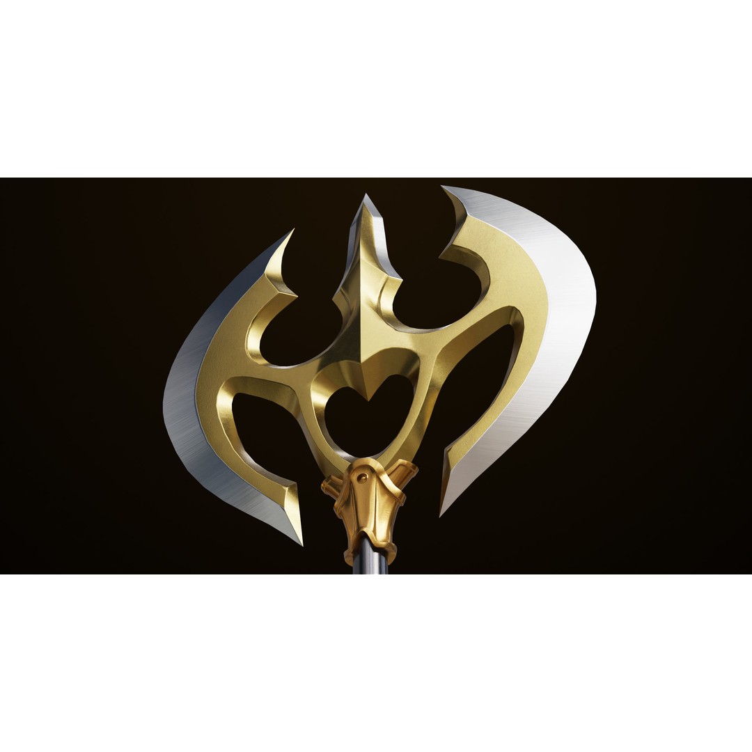 Battle Axe 3D Model – Low Poly PBR Weapon for Unity & Unreal - View 11