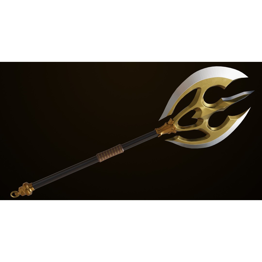 Battle Axe 3D Model – Low Poly PBR Weapon for Unity & Unreal - View 15