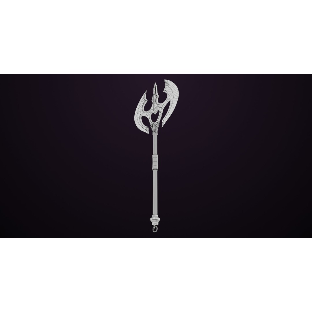 Battle Axe 3D Model – Low Poly PBR Weapon for Unity & Unreal - View 26