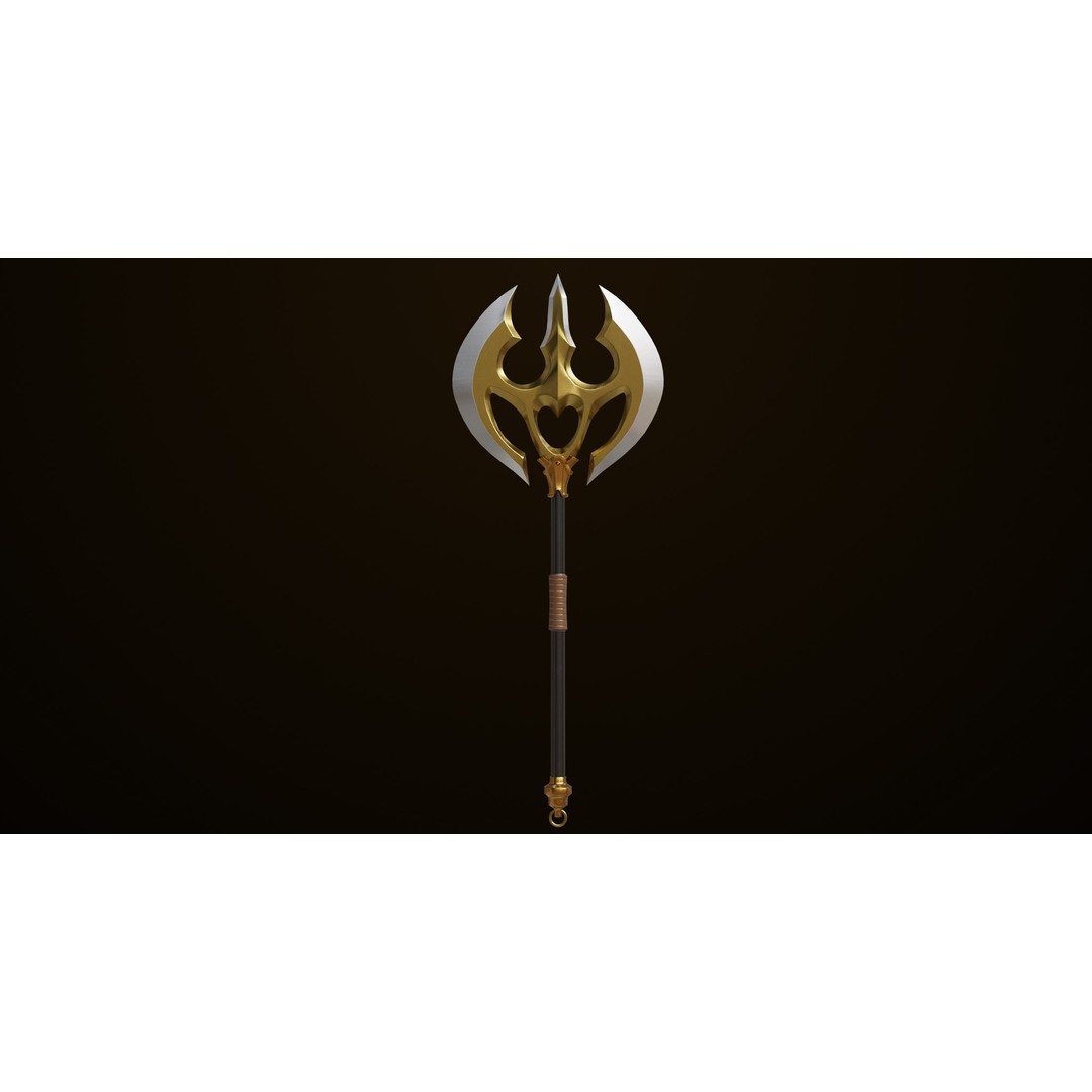 Battle Axe 3D Model – Low Poly PBR Weapon for Unity & Unreal - View 3