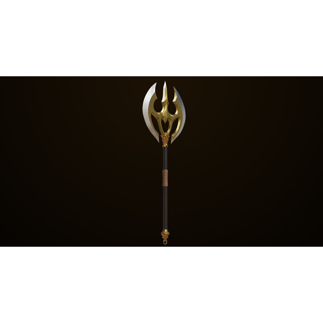 Battle Axe 3D Model – Low Poly PBR Weapon for Unity & Unreal - View 4