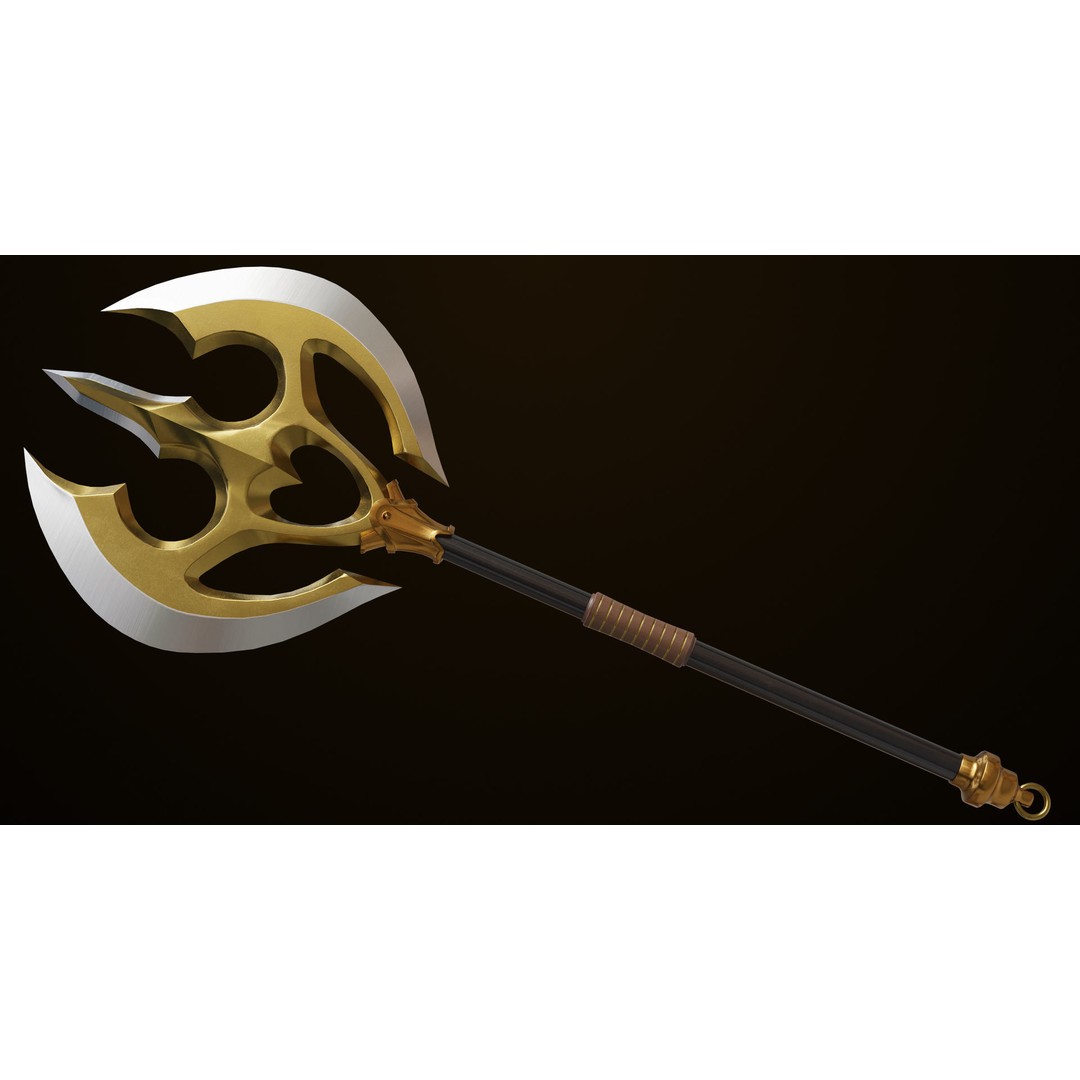 Battle Axe 3D Model – Low Poly PBR Weapon for Unity & Unreal - View 6