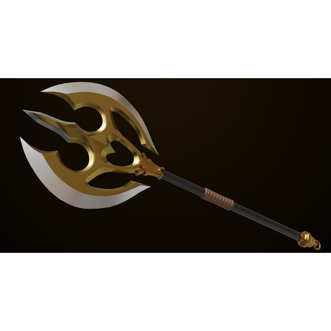 Battle Axe 3D Model – Low Poly PBR Weapon for Unity & Unreal - View 7