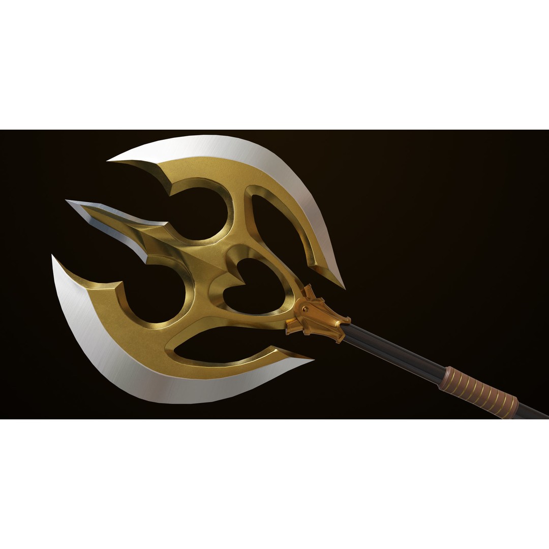 Battle Axe 3D Model – Low Poly PBR Weapon for Unity & Unreal - View 8