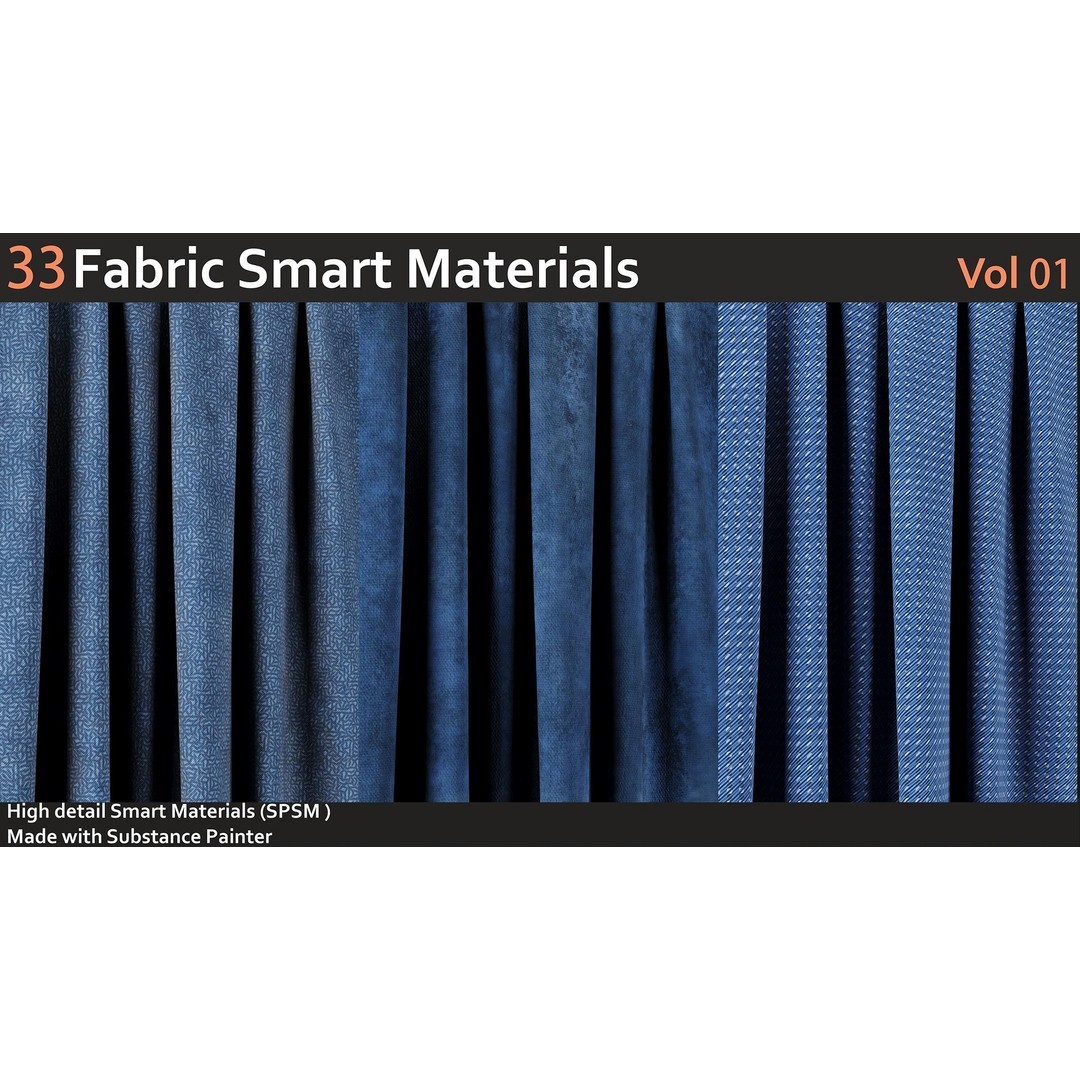 Fabric Smart Materials 3D Model – High Quality Textures for Substance Painter
