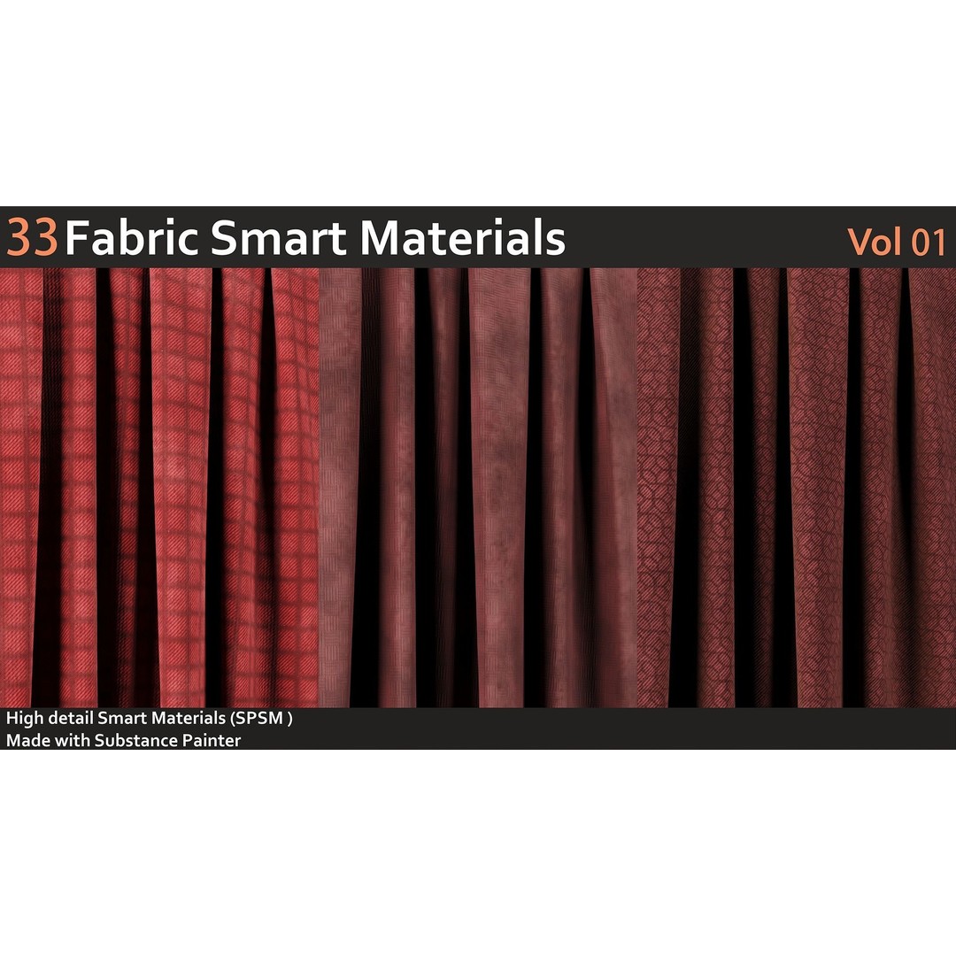 Fabric Smart Materials 3D Model – High Quality Textures for Substance Painter - View 10