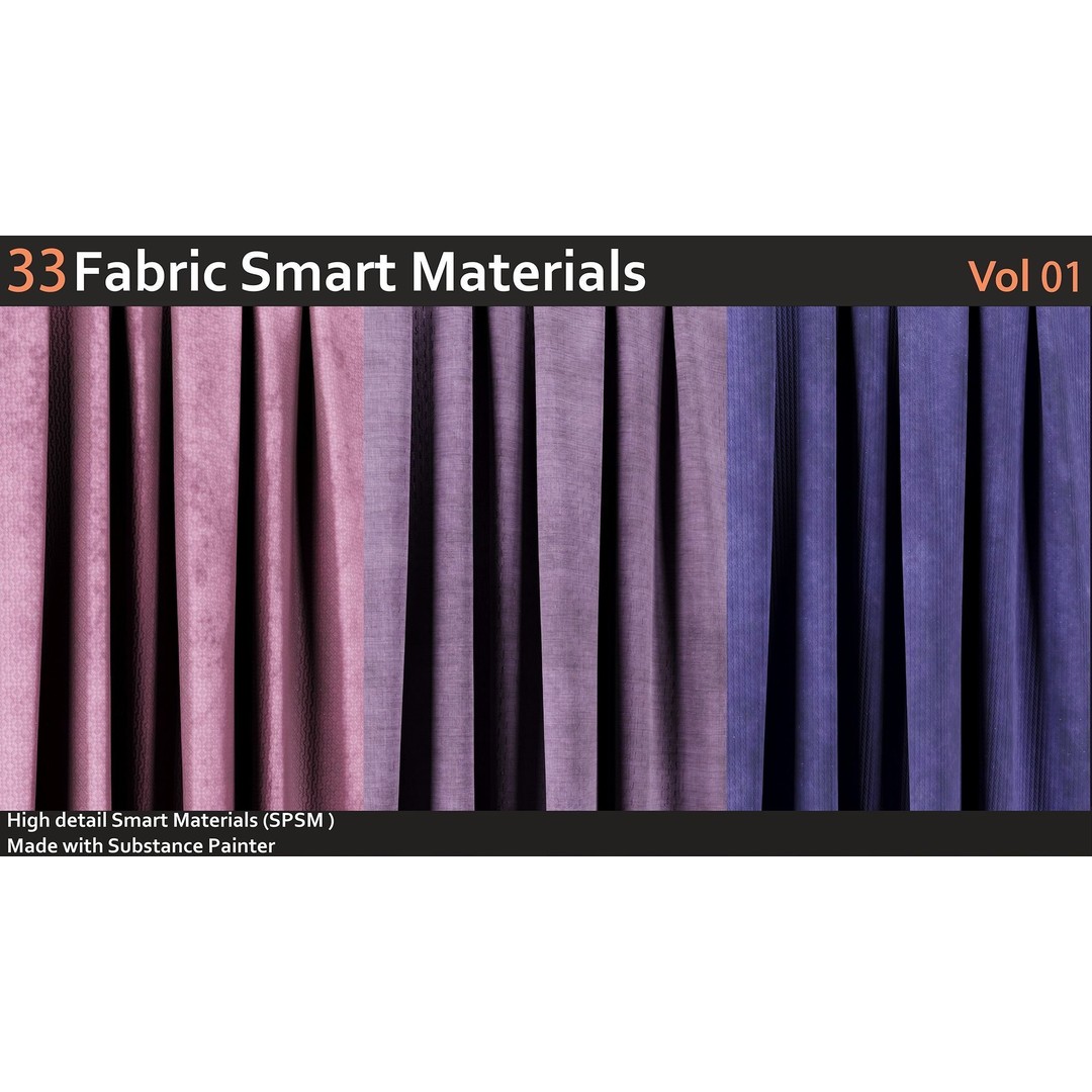 Fabric Smart Materials 3D Model – High Quality Textures for Substance Painter - View 11