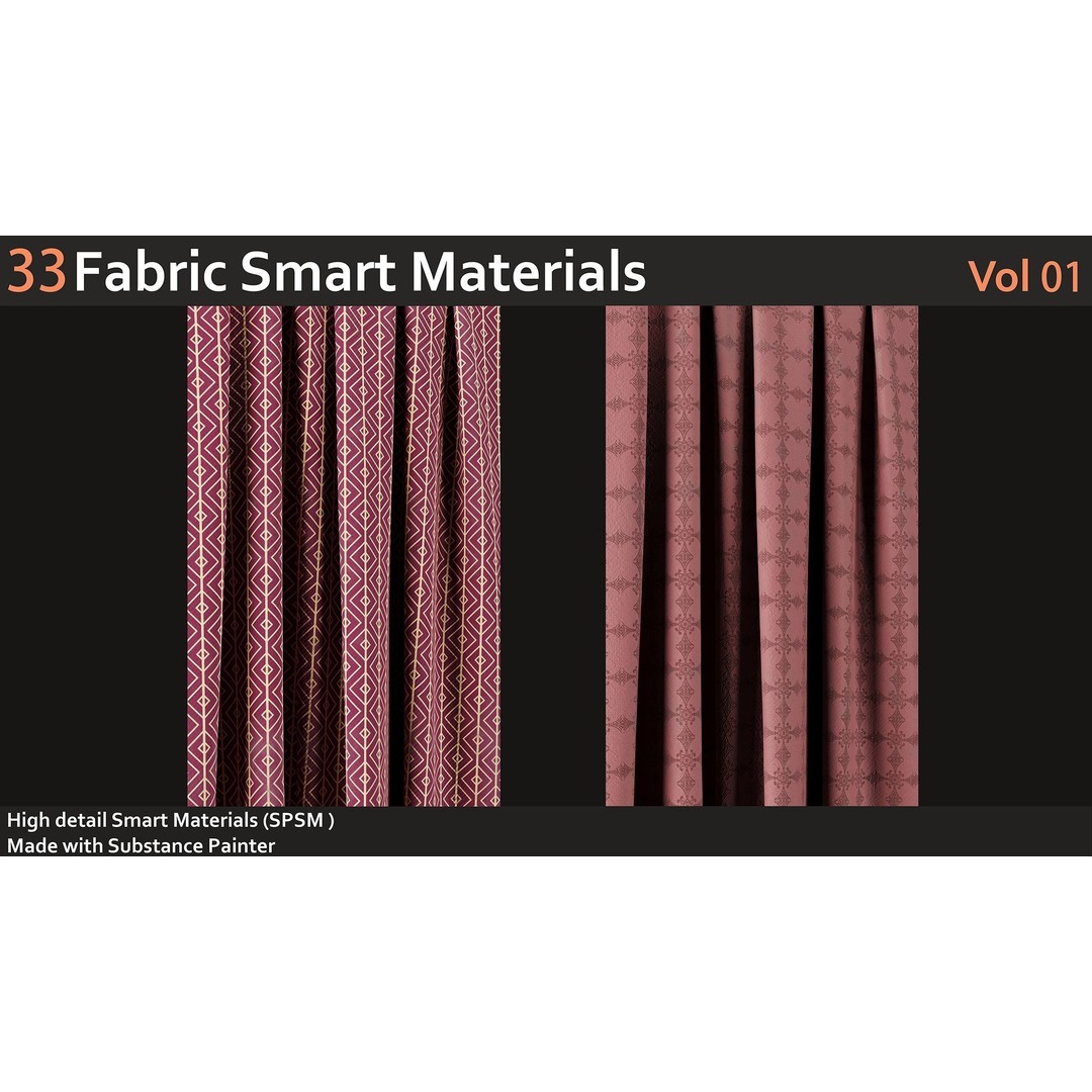 Fabric Smart Materials 3D Model – High Quality Textures for Substance Painter - View 3